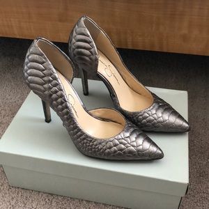 Pewter pumps